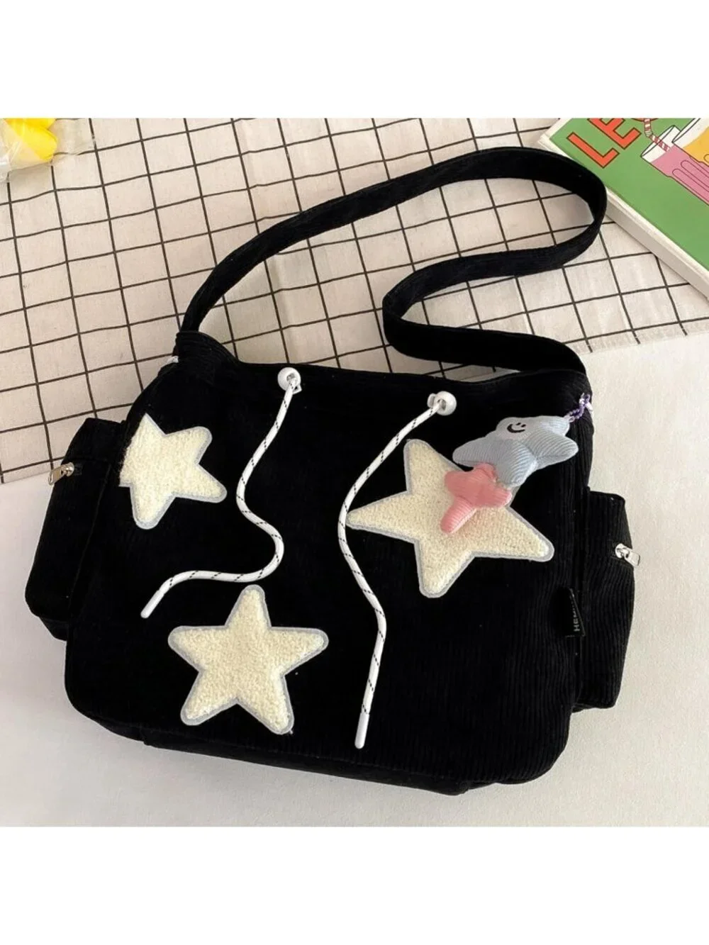Women' Black Cute Travel comfortable Shopping Tote Crossbody Shoulder Bag